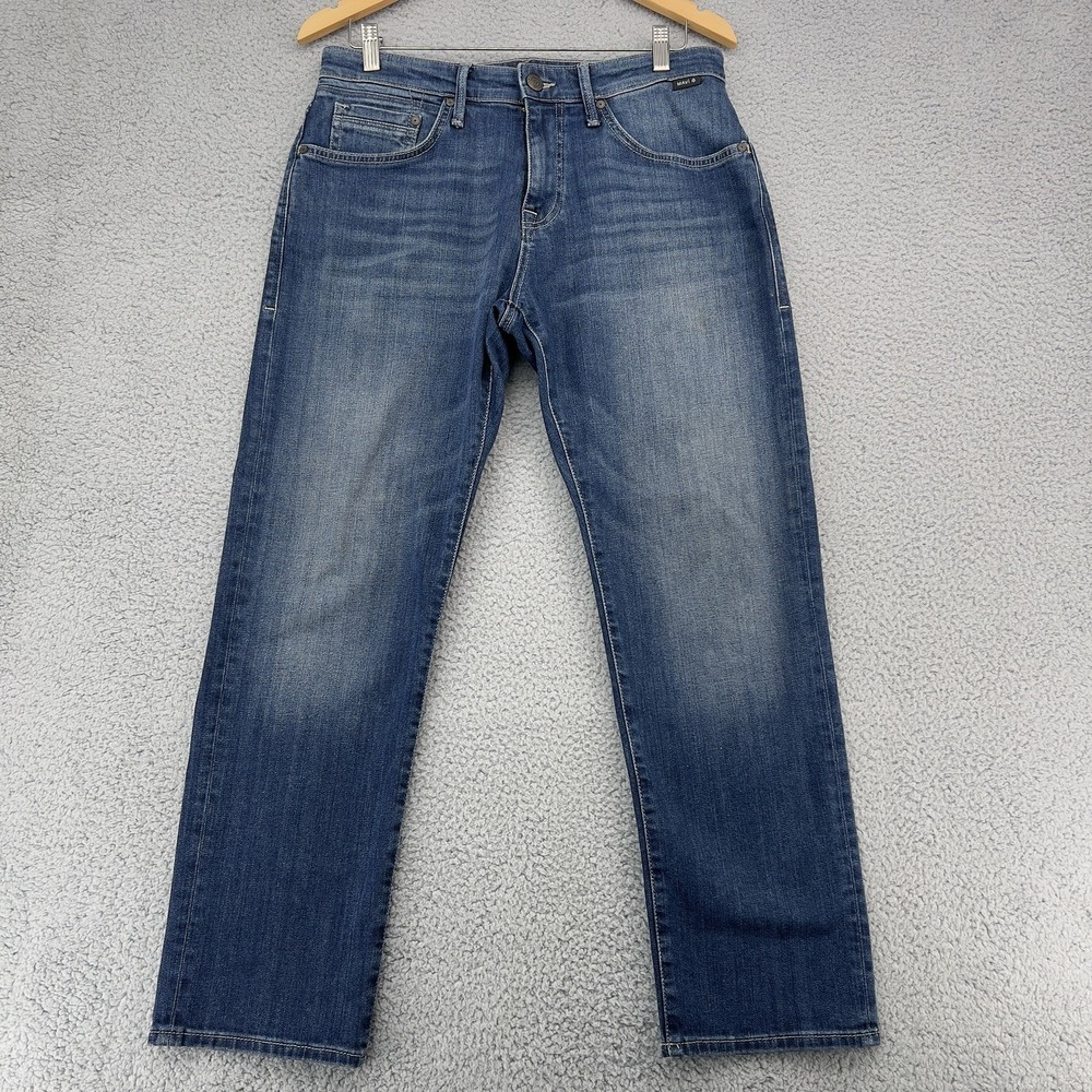 Mavi Jake Jeans Men's 31x28 Blue Straight Leg Medium Wash Stretch Denim Pants